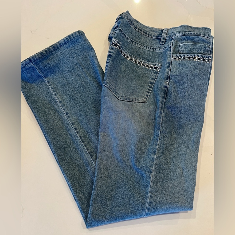 Rare Christine Alexander Women’s Jeans Embellished with Crystals. Size 6